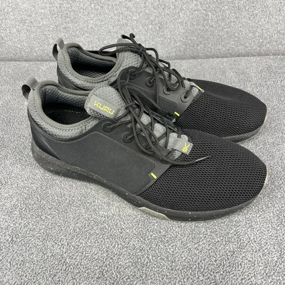 Kuru‎ Atom Mens Size 14 M Black Gray Athletic Running Walking Shoes Sneakers